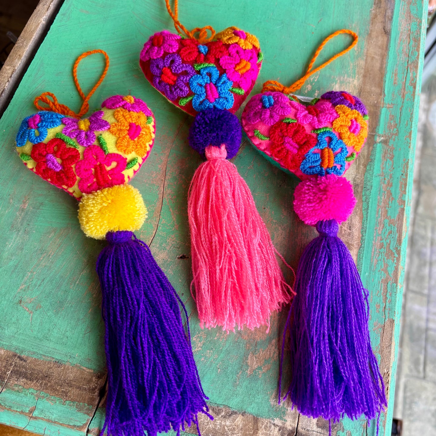 Heart Pom Tassel Blessings