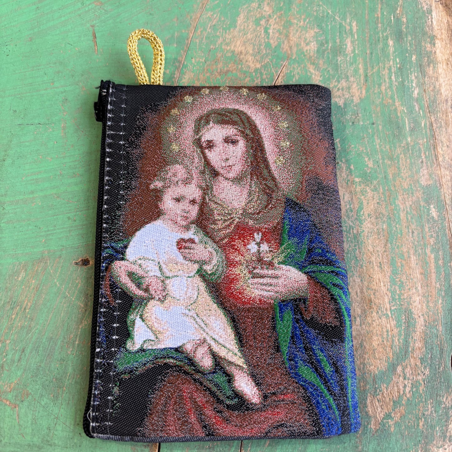 Large Rosary Pouches of Madonna and Child