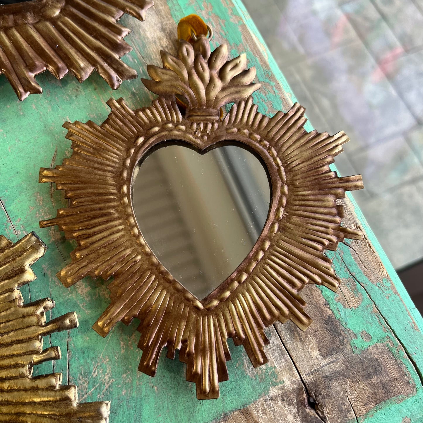 Tin Rays Sacred Heart Mirror