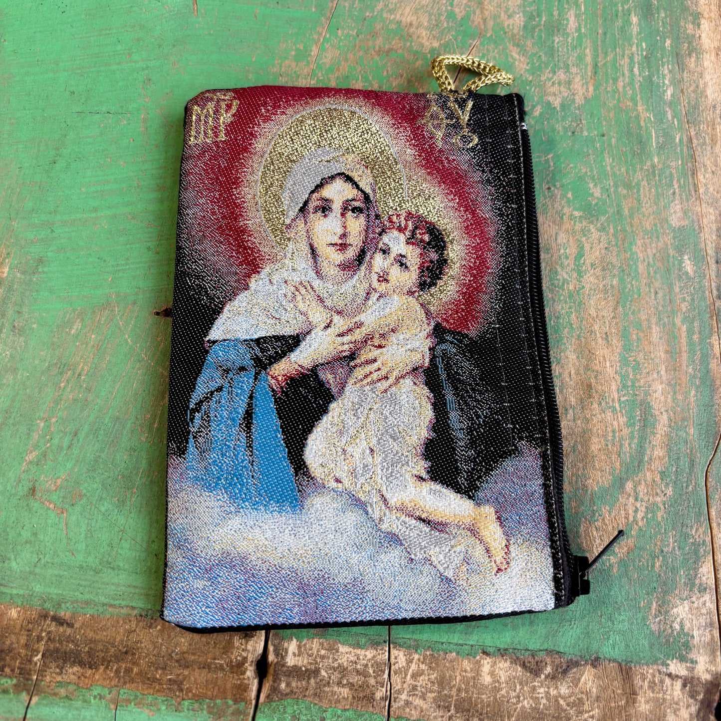 Large Rosary Pouches of Madonna and Child