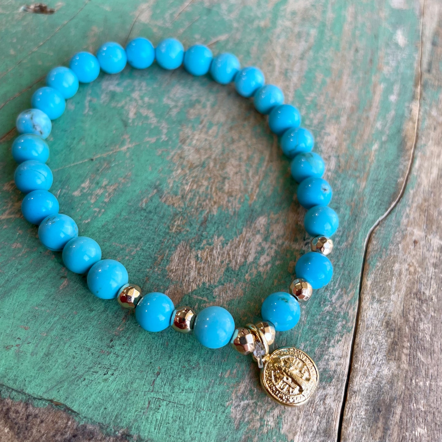 Mini Turquoise Gold Bracelets