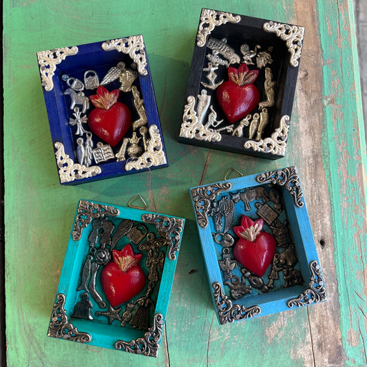 Milagros Heart Small Shadow Box