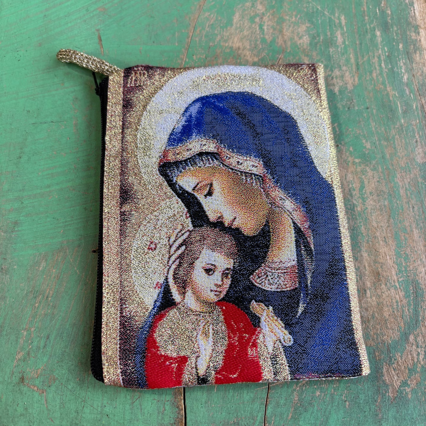 Large Rosary Pouches of Madonna and Child