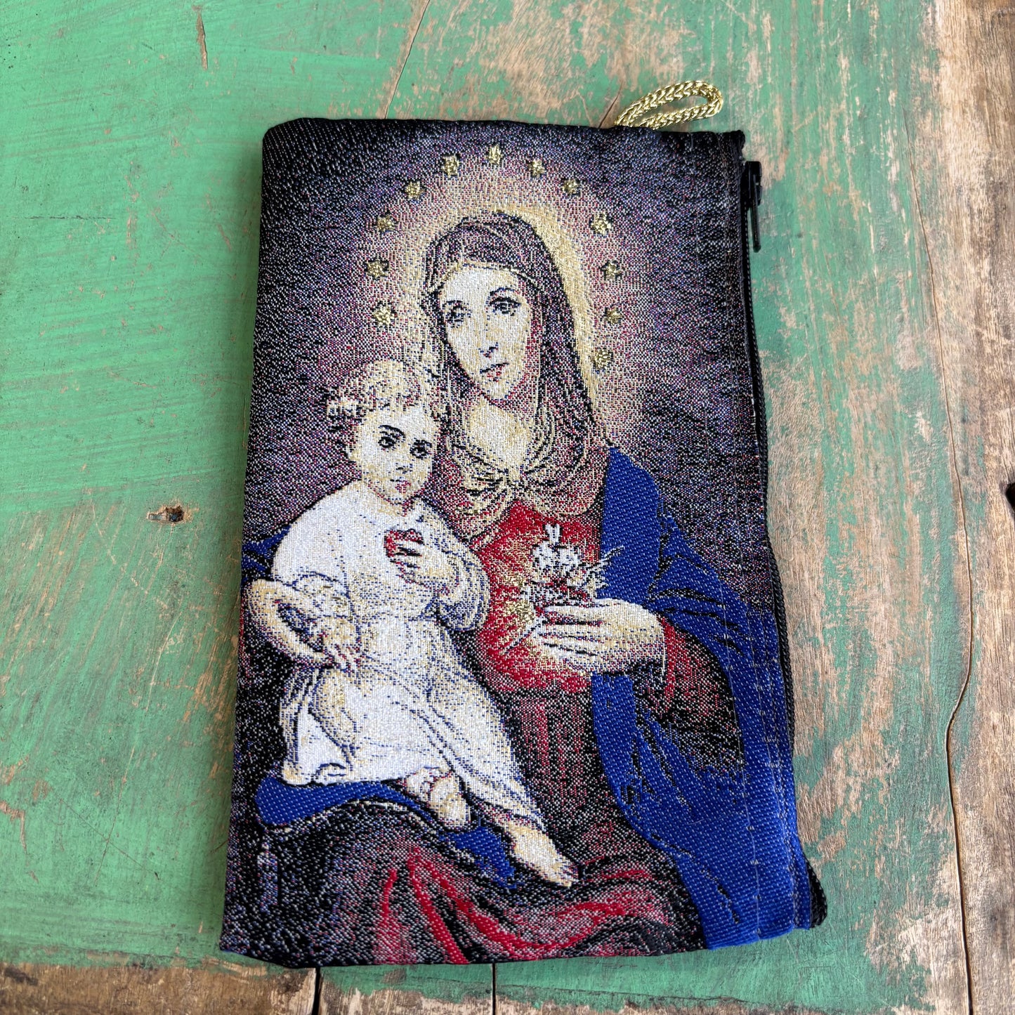 Large Rosary Pouches of Madonna and Child