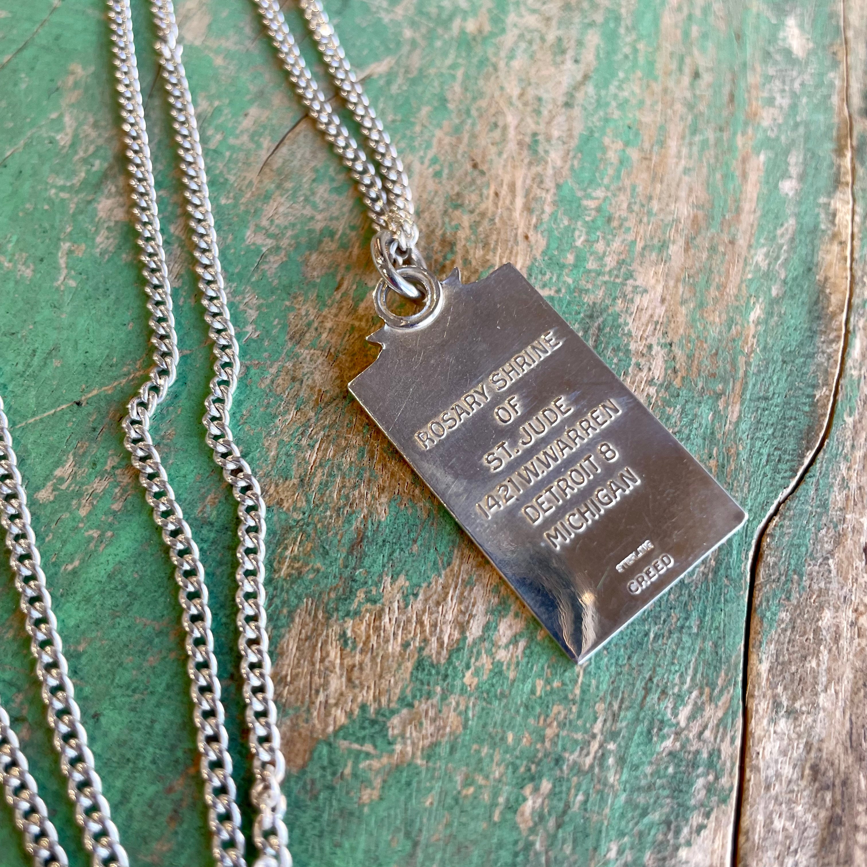 Sterling silver store st jude necklace