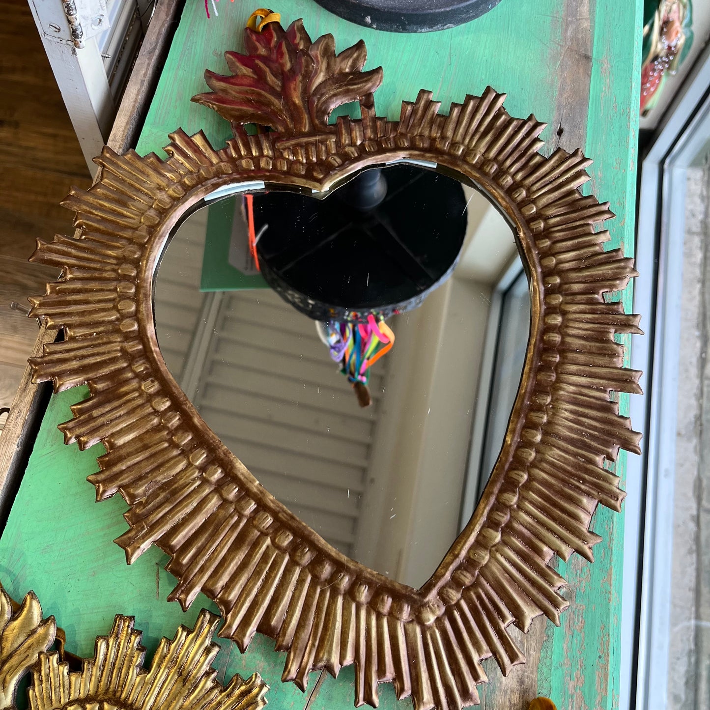 Tin Rays Sacred Heart Mirror