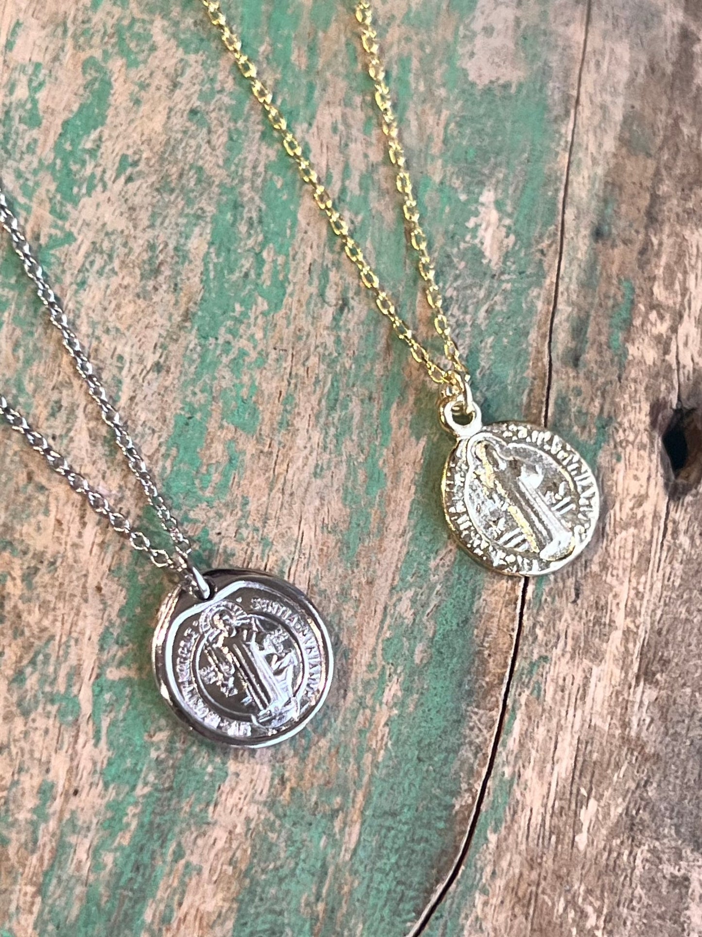 Sterling Silver Small St Benedict Necklace