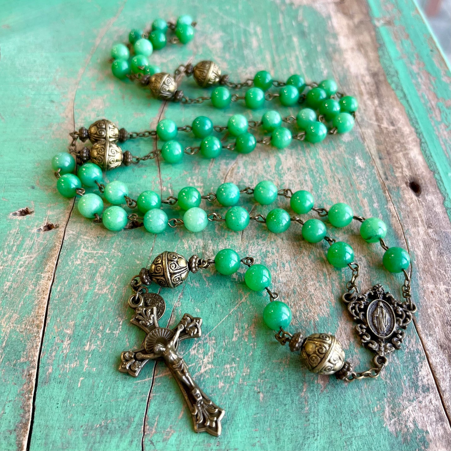 Green Mantle of Mary Rosary