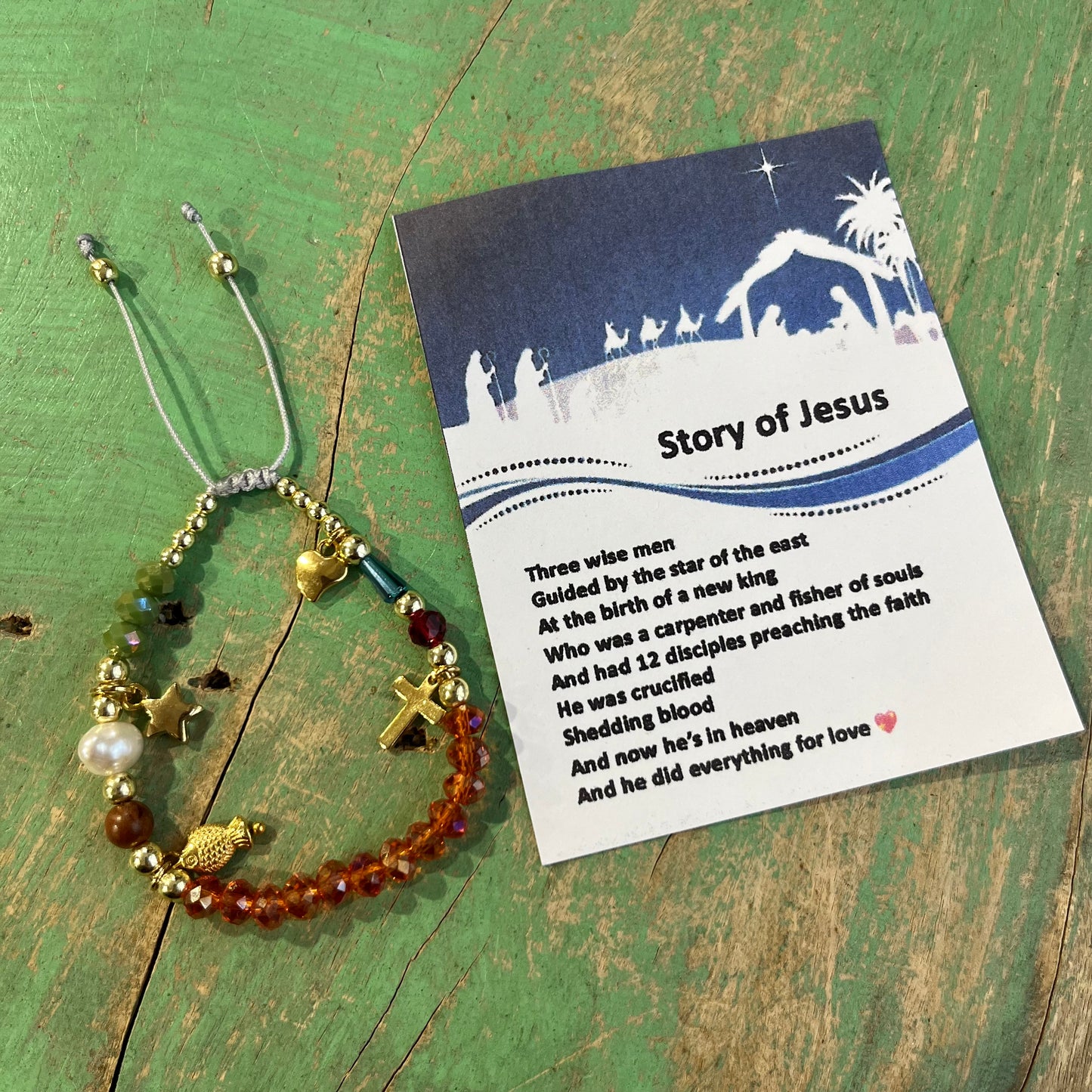 Story of Jesus Adjustable Bracelet