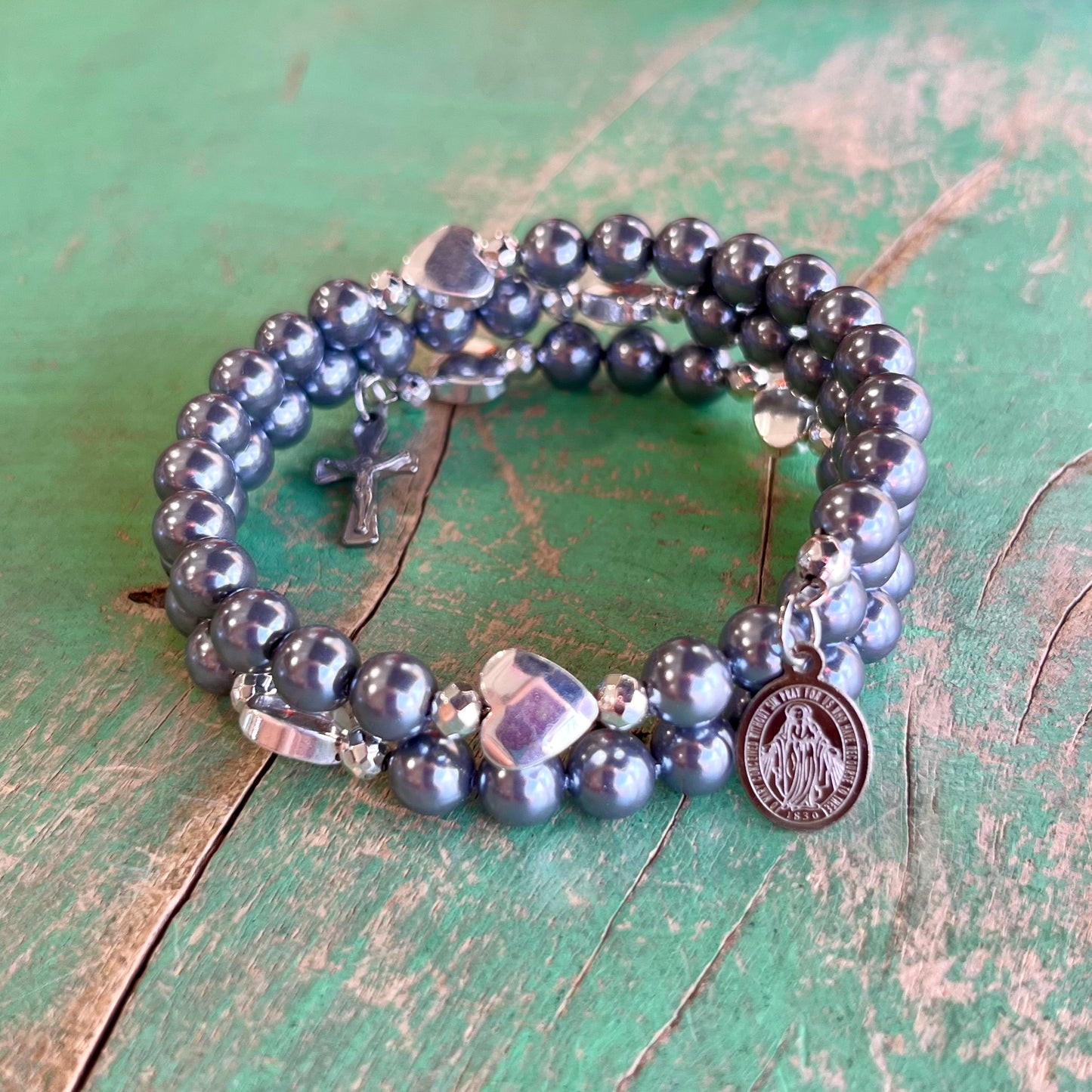 Pearl Rosary Wrap Bracelet