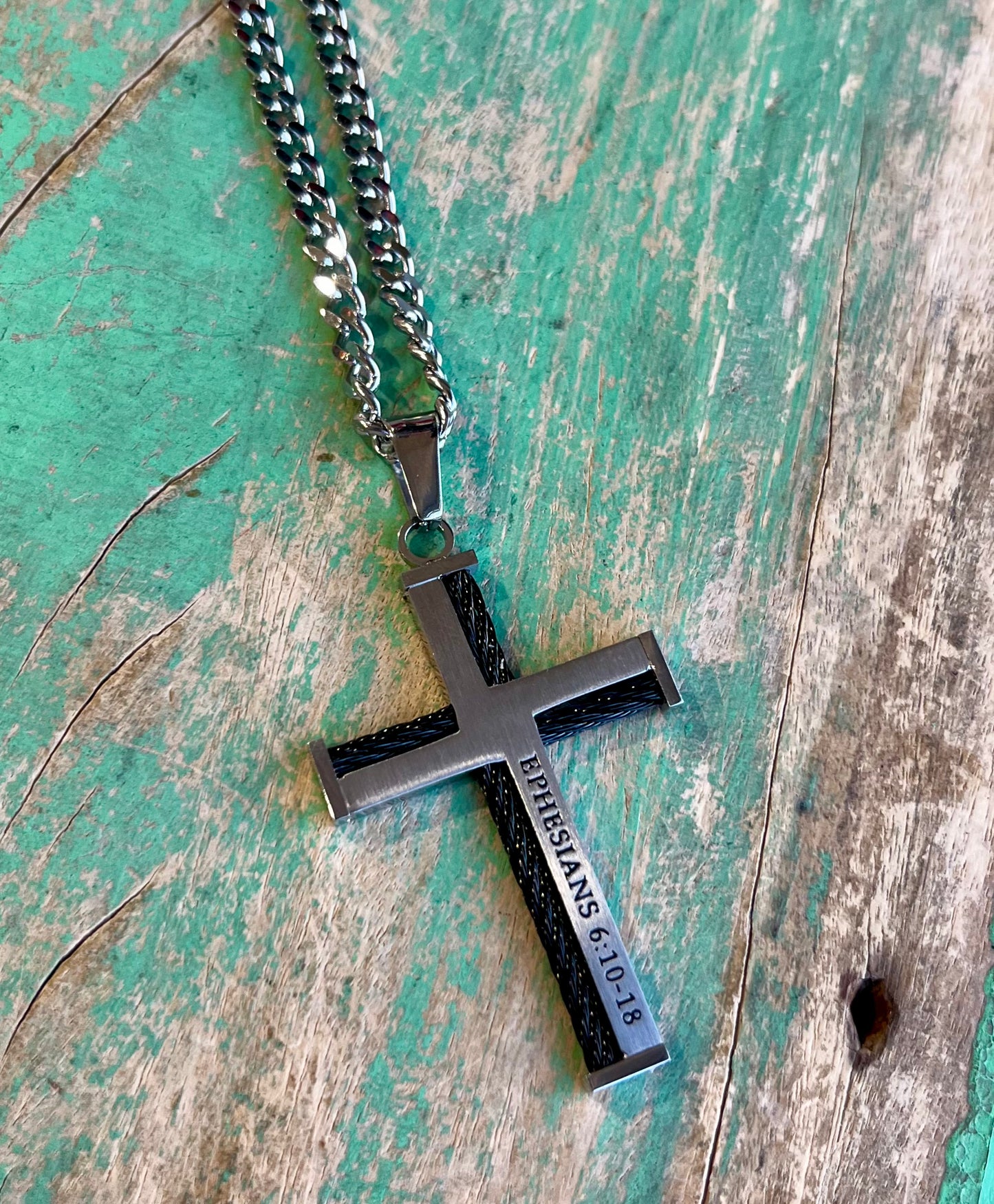 Cable Cross 24” Necklace