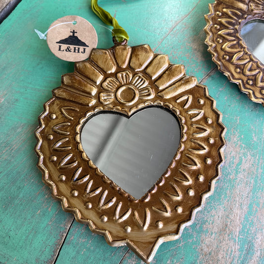 Small Mirrored Sacred Hearts