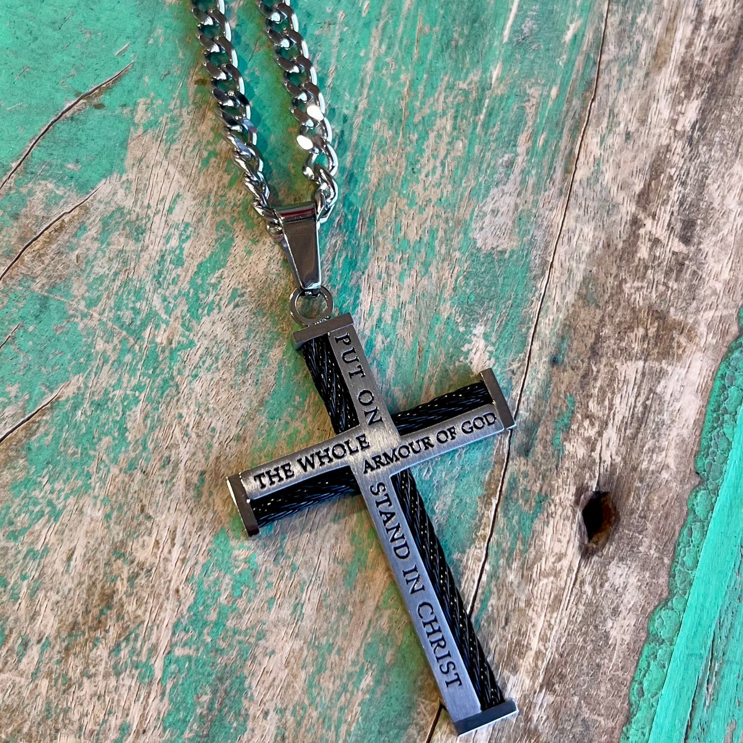 Cable Cross 24” Necklace