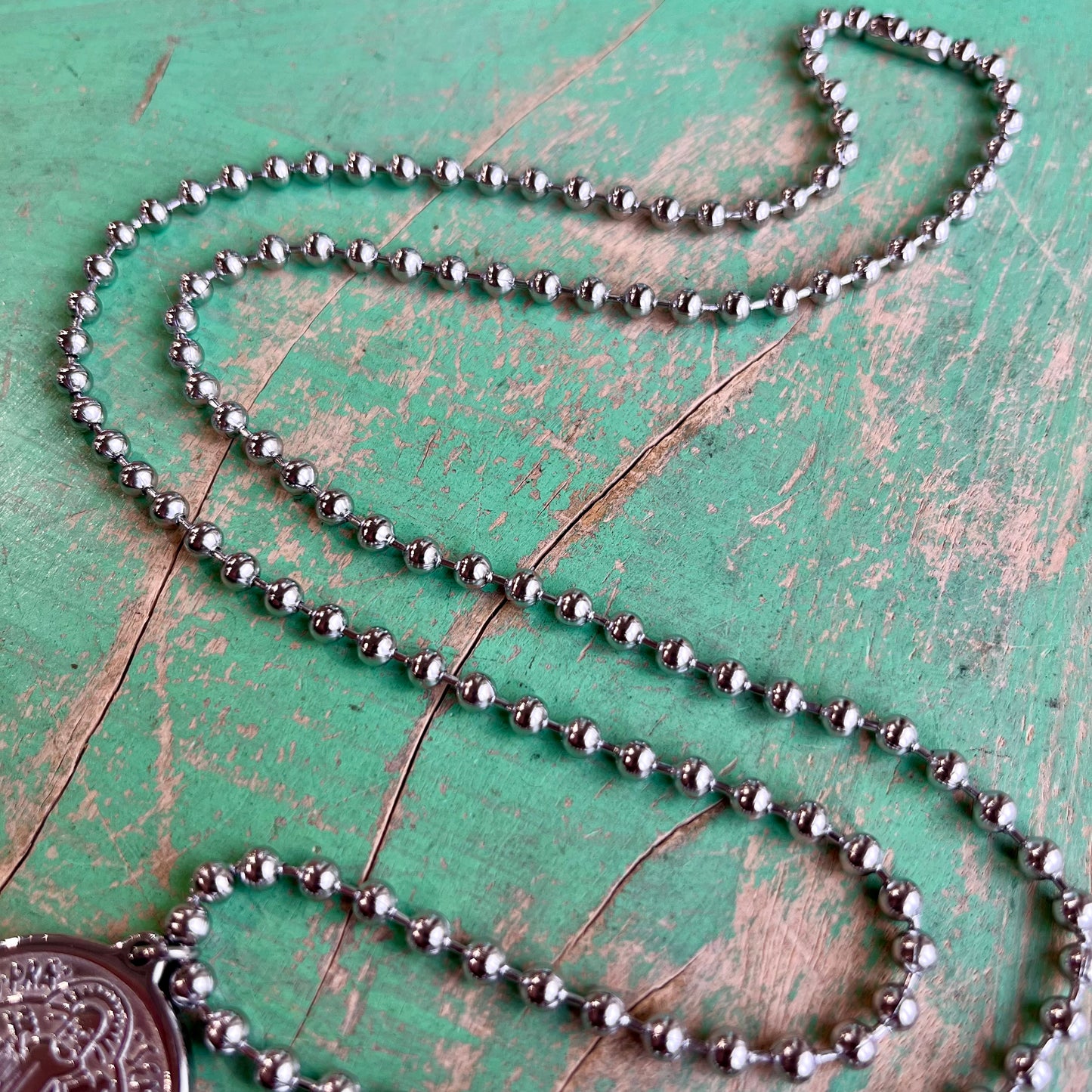 Ball Chain St. Benedict Necklace