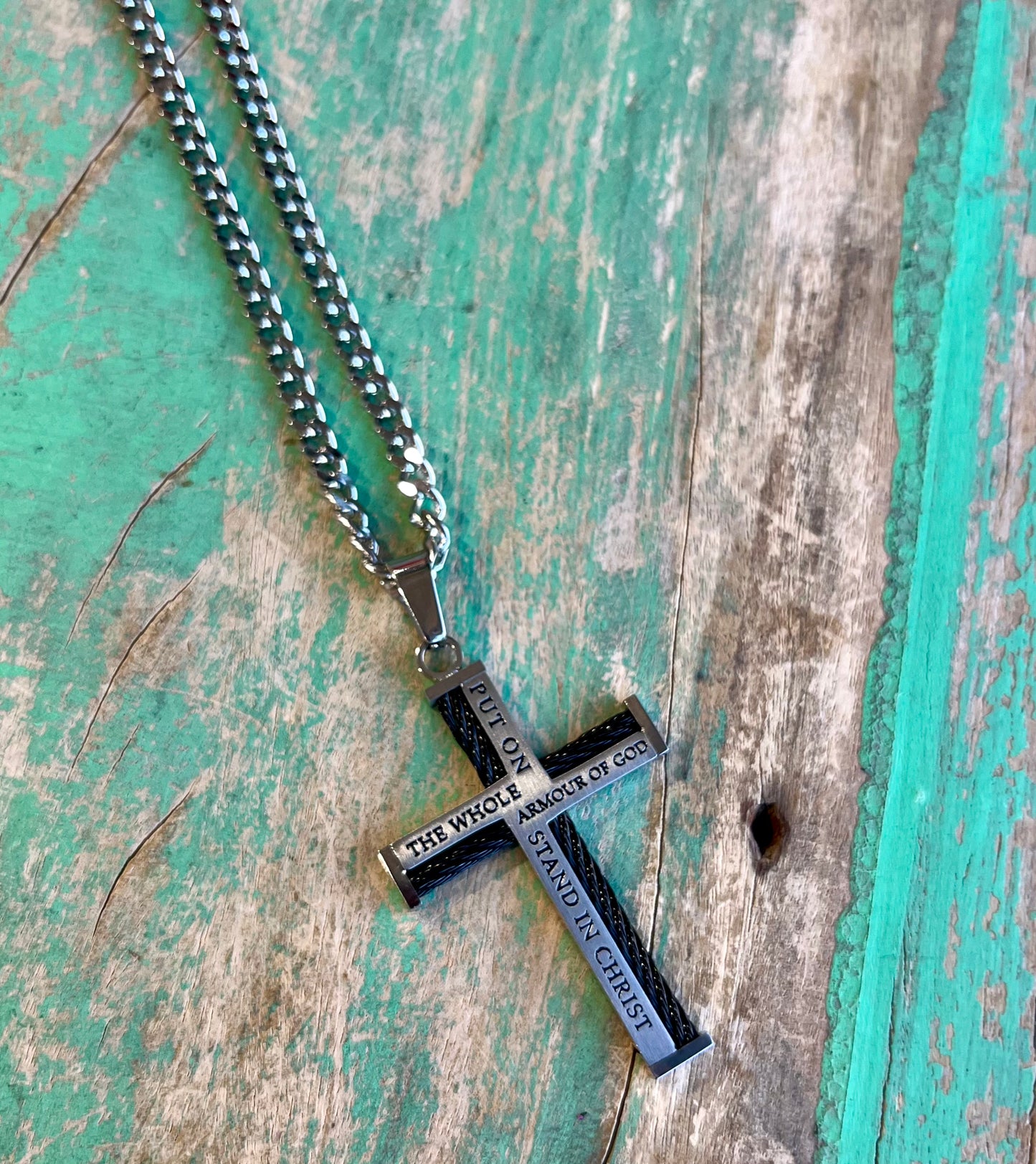 Cable Cross 24” Necklace