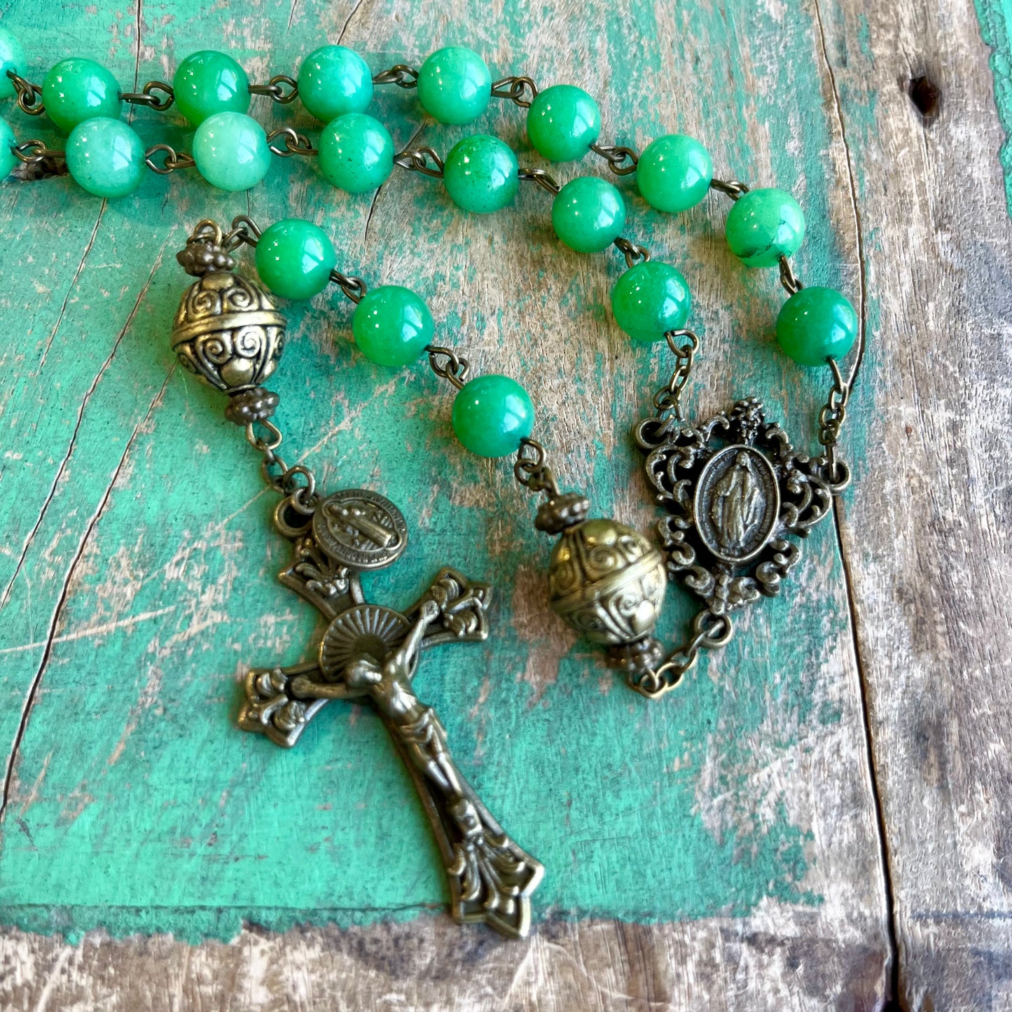 Green Mantle of Mary Rosary