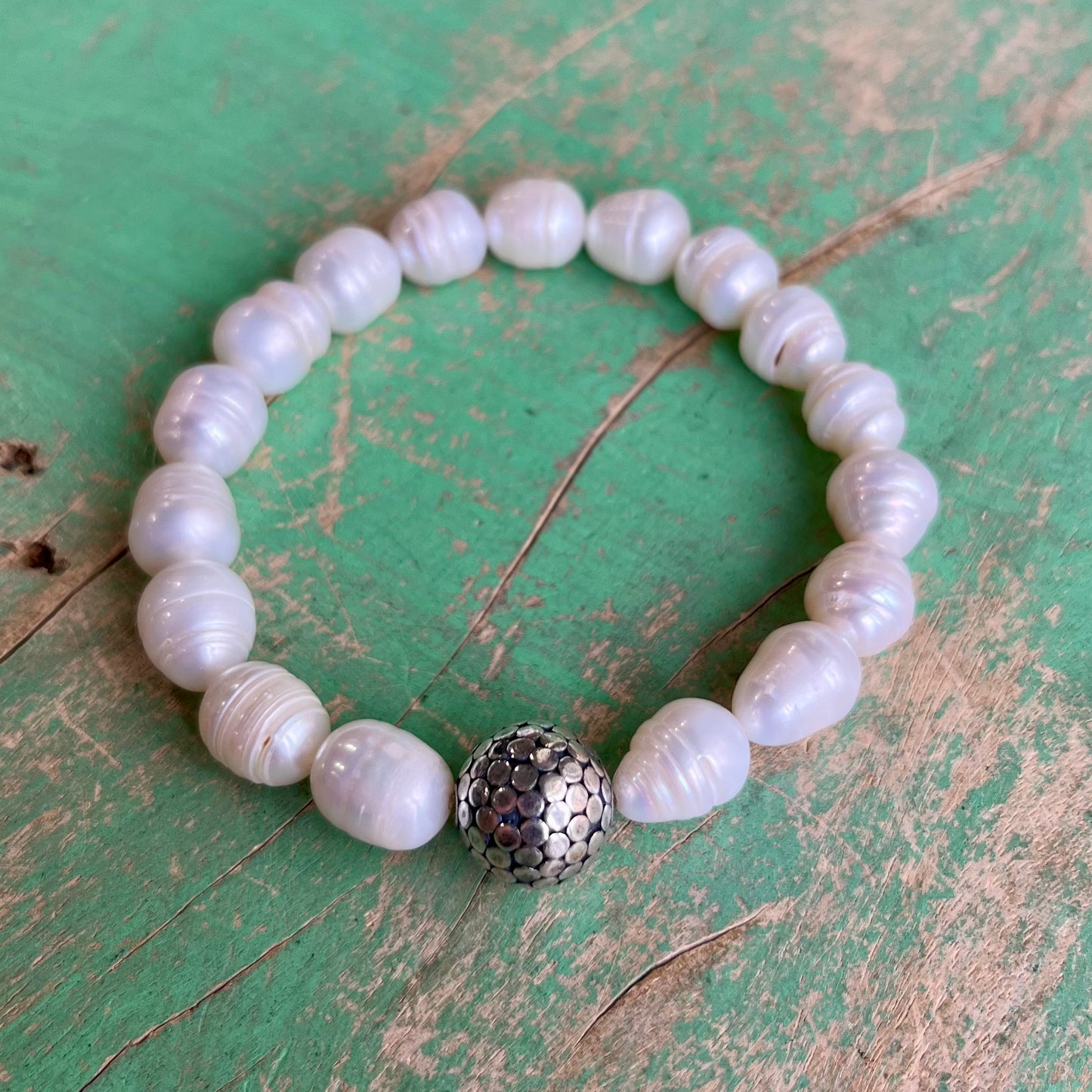 Sterling Silver Pearl Bracelet