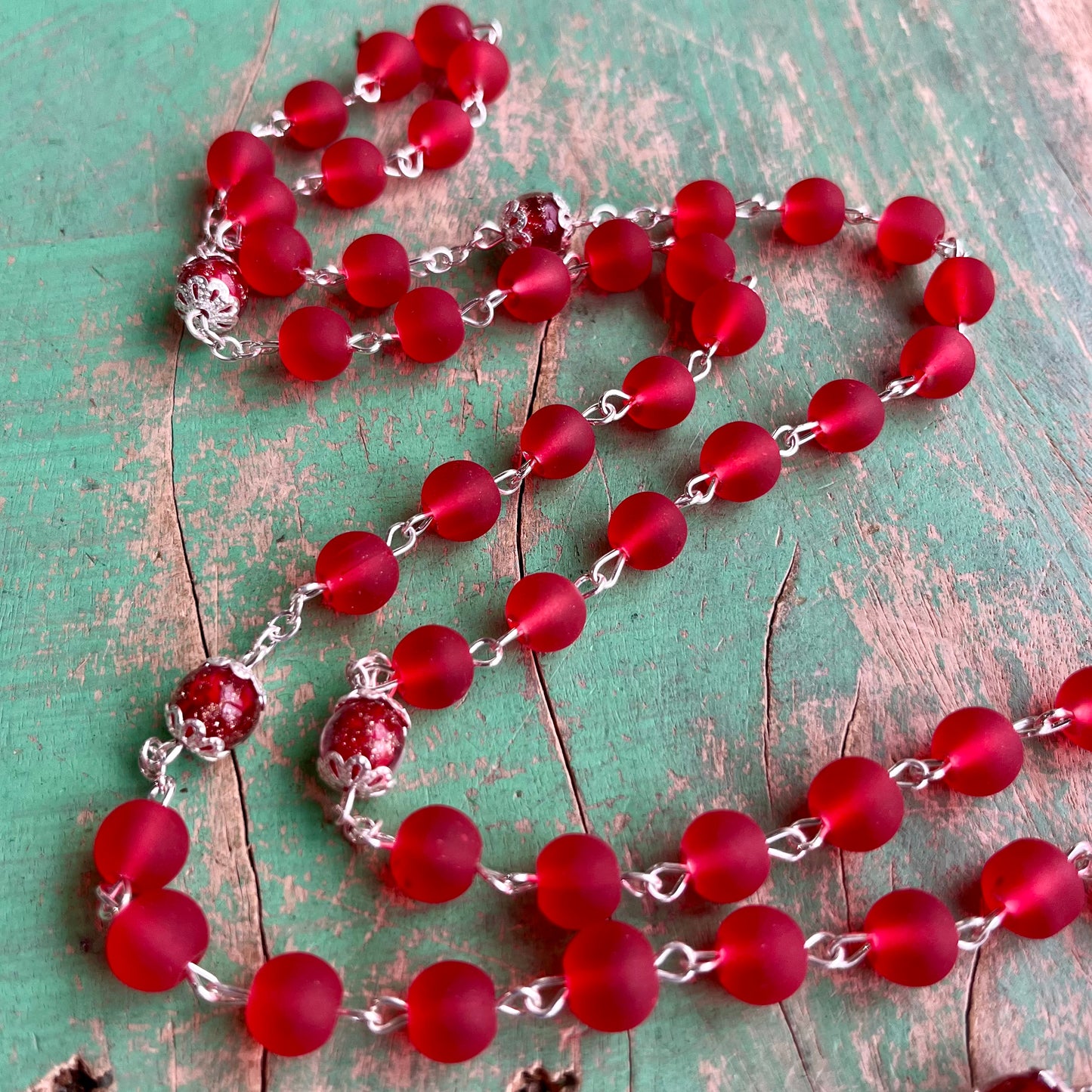 Red Divine Mercy Rosary