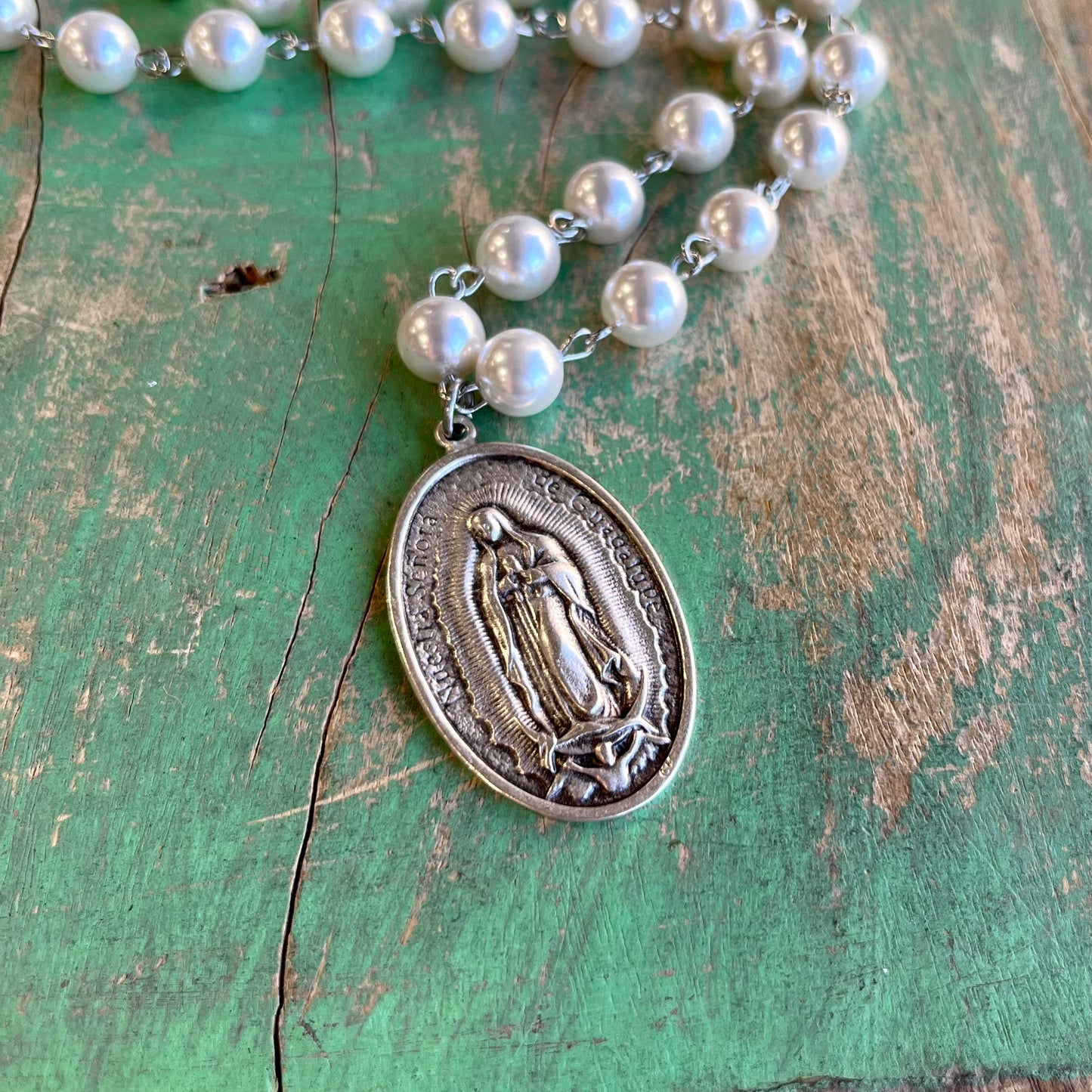 Our Lady of Guadalupe Italian Medal Necklace