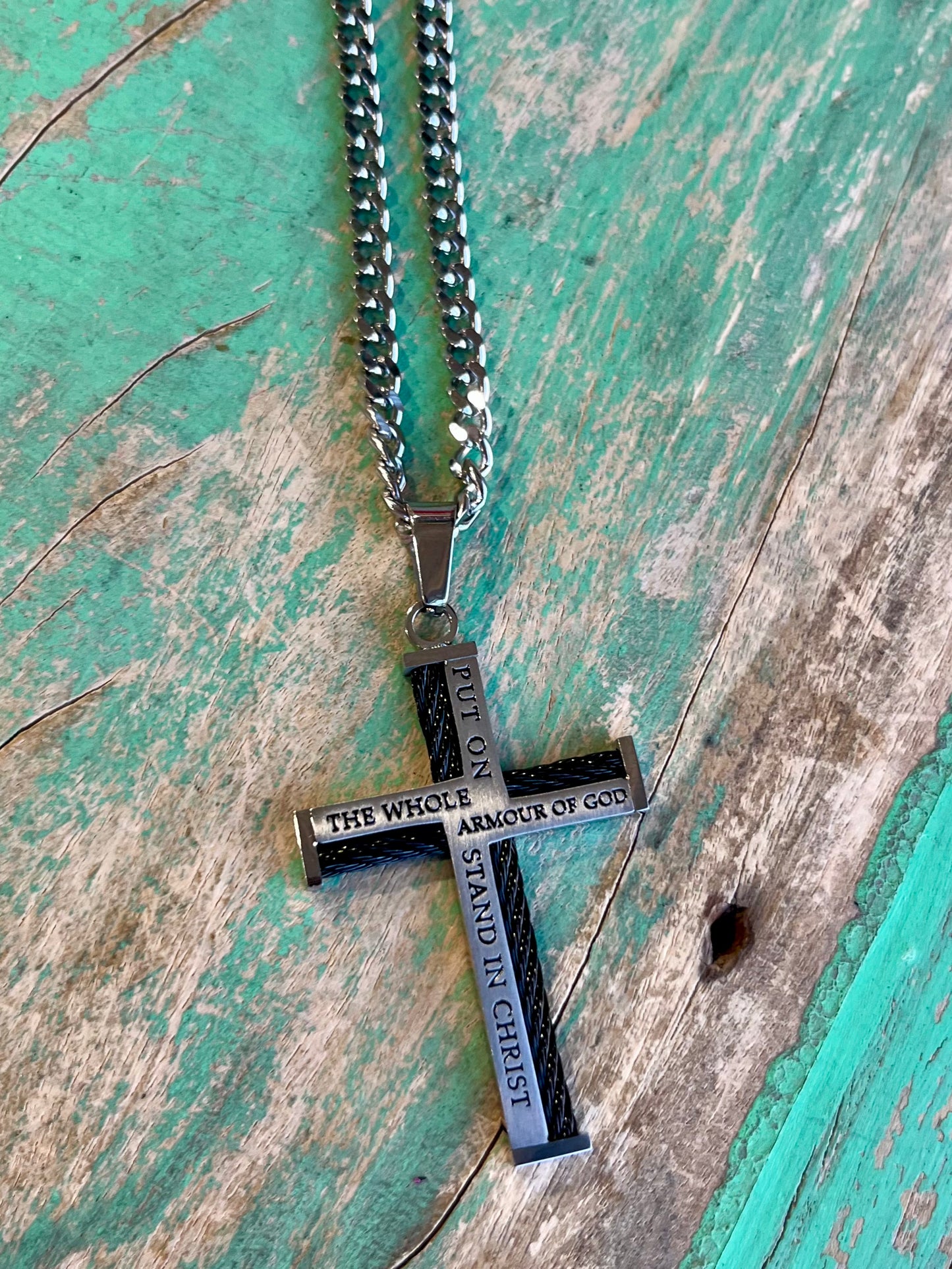 Cable Cross 24” Necklace