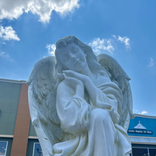 Kneeling Angel Garden Statue