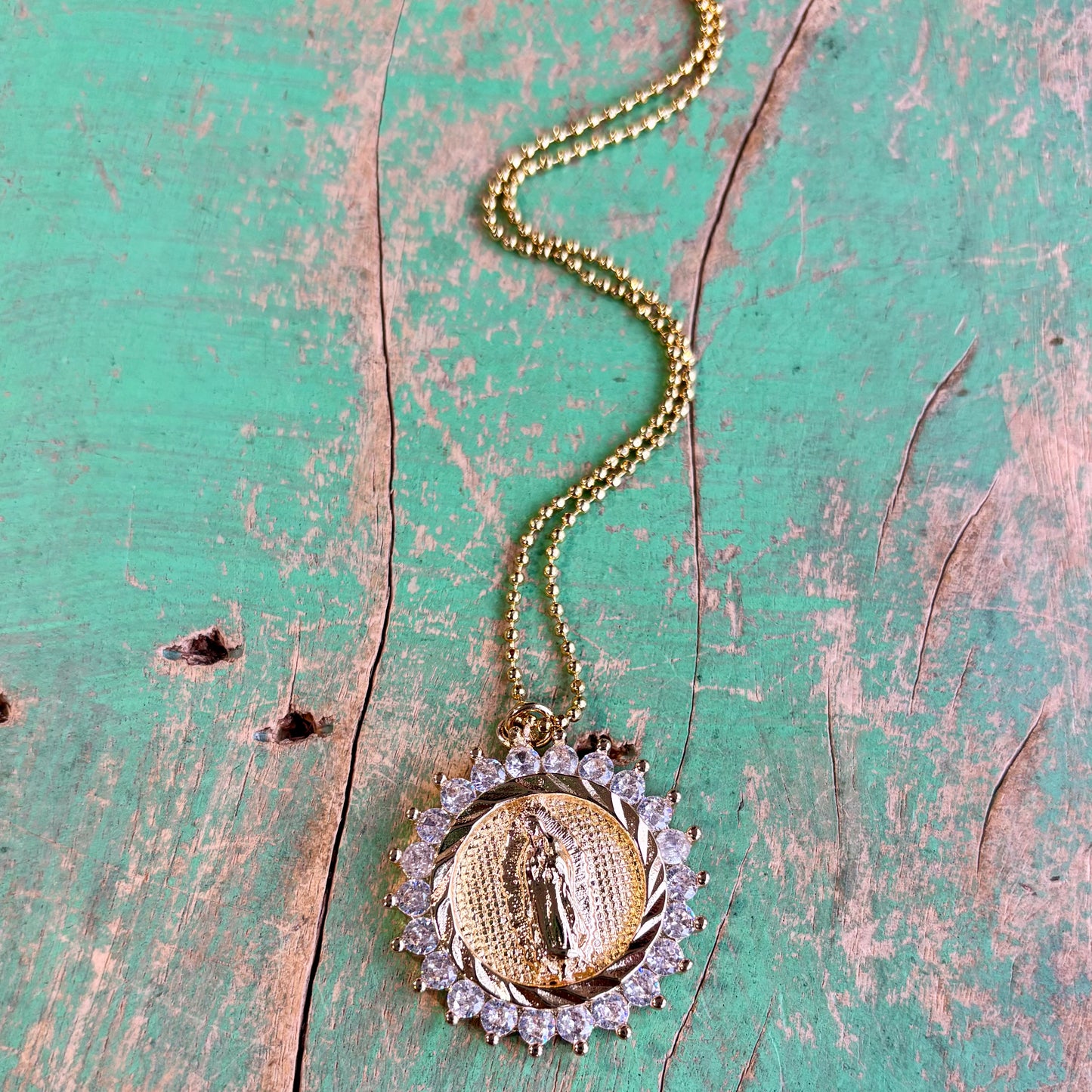 Our Lady of Guadalupe CZ Chain Necklace