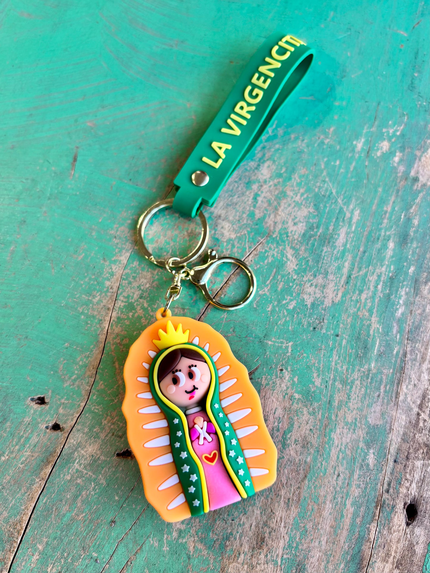 La Virgencita Silicone Keychain