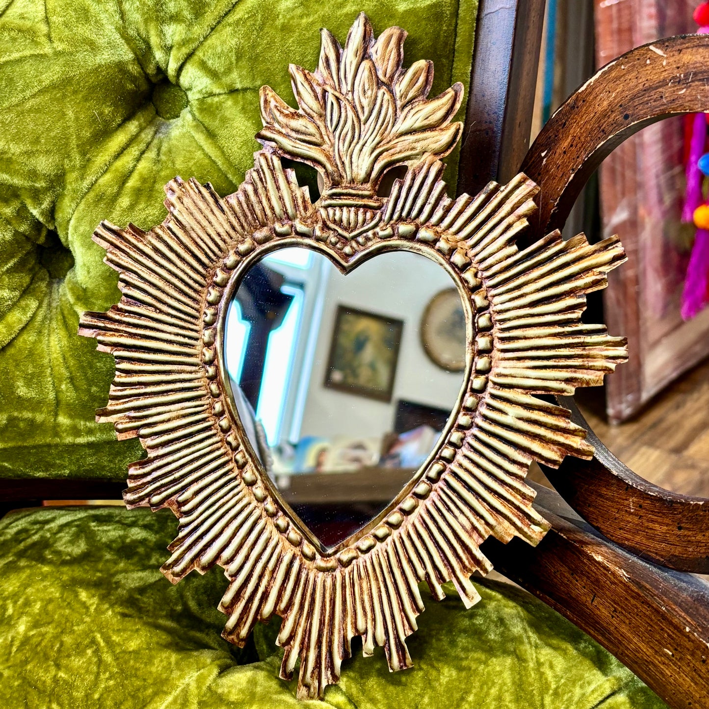 Tin Rays Sacred Heart Mirror