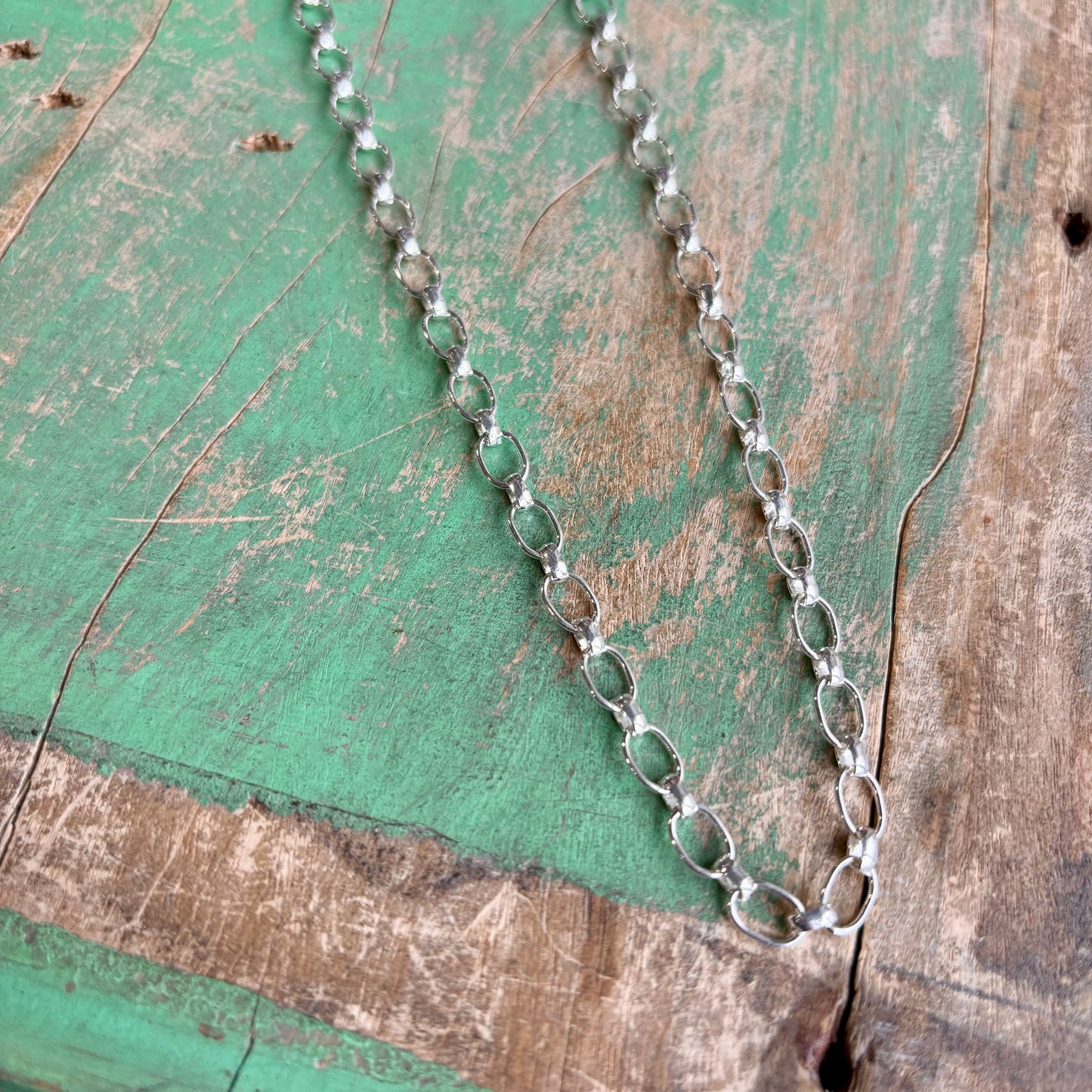 Sterling Silver Chunky 20" Chain Necklace