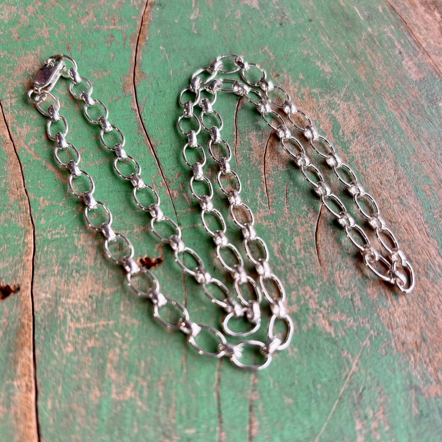 Sterling Silver Chunky 20" Chain Necklace