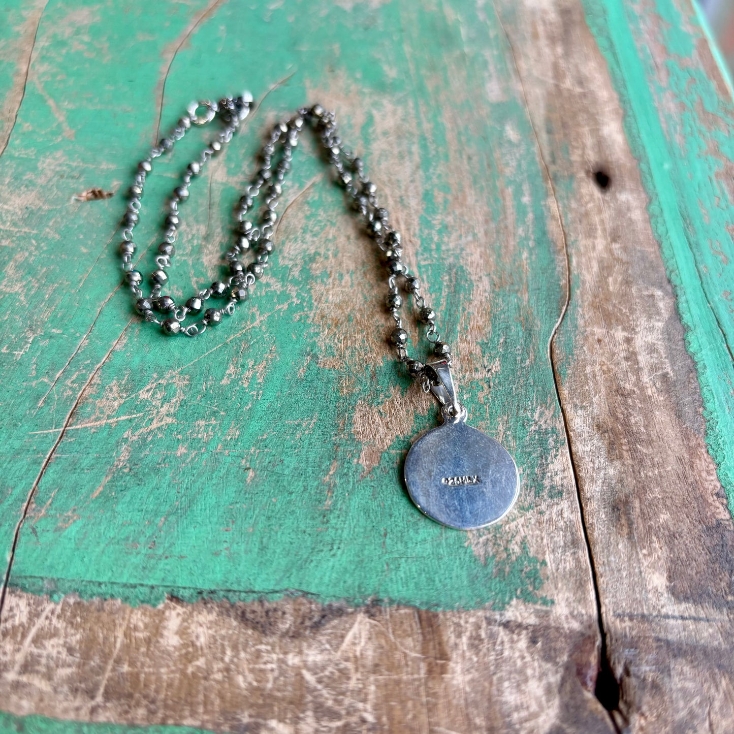 Pyrite Sterling Silver Beaded Necklace