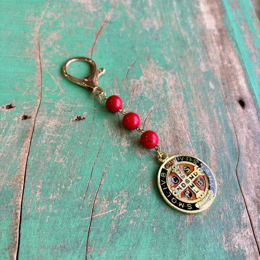 Red St Benedict Protection Clasp Blessing