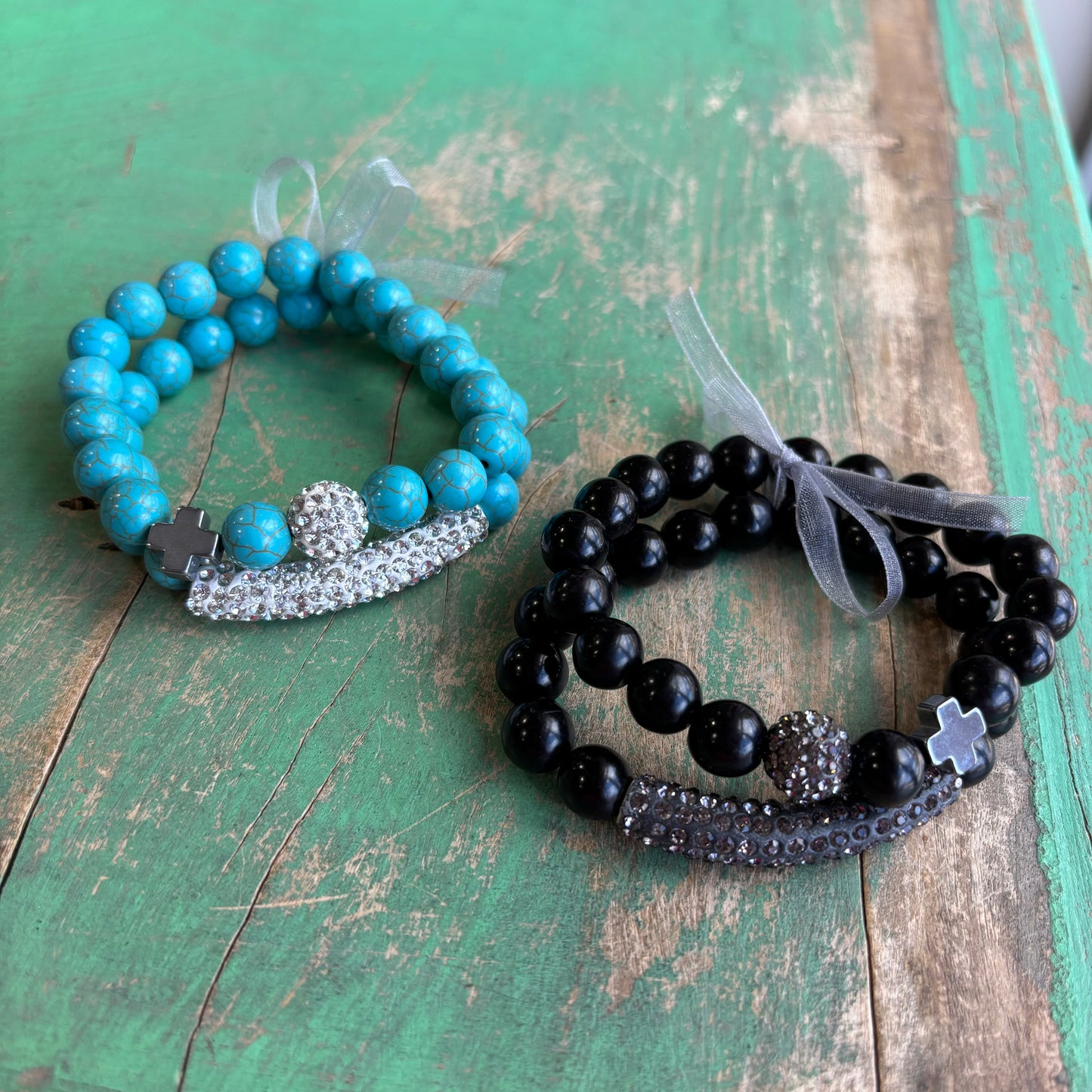 Sparkle Faith Bracelet Stack