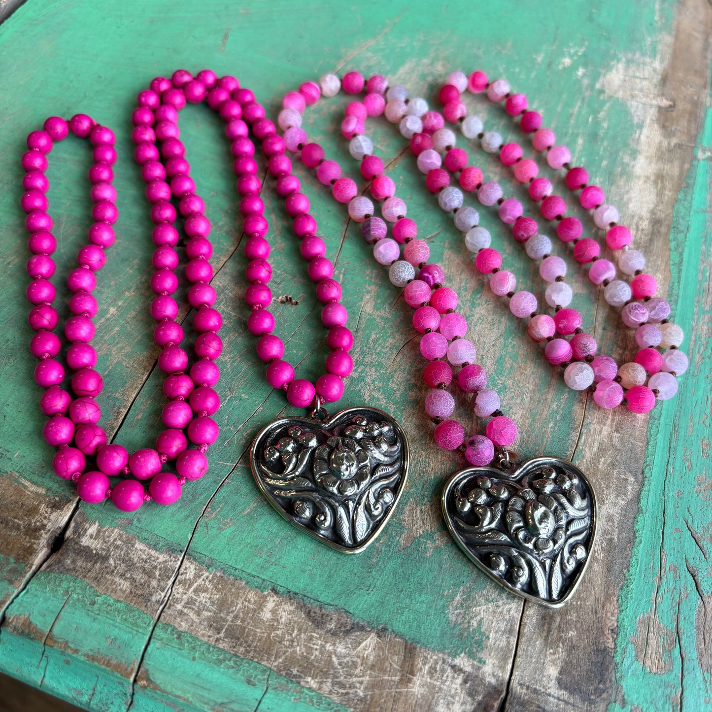 Lovely Pink Heart Necklace