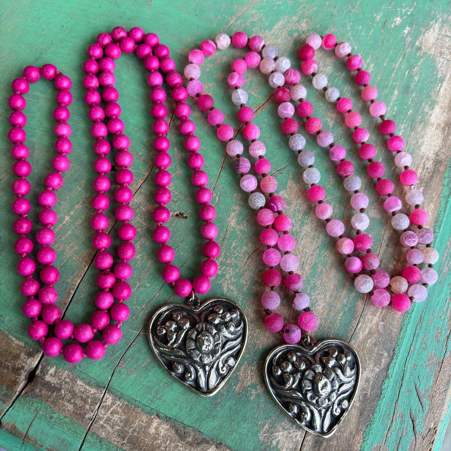 Lovely Pink Heart Necklace