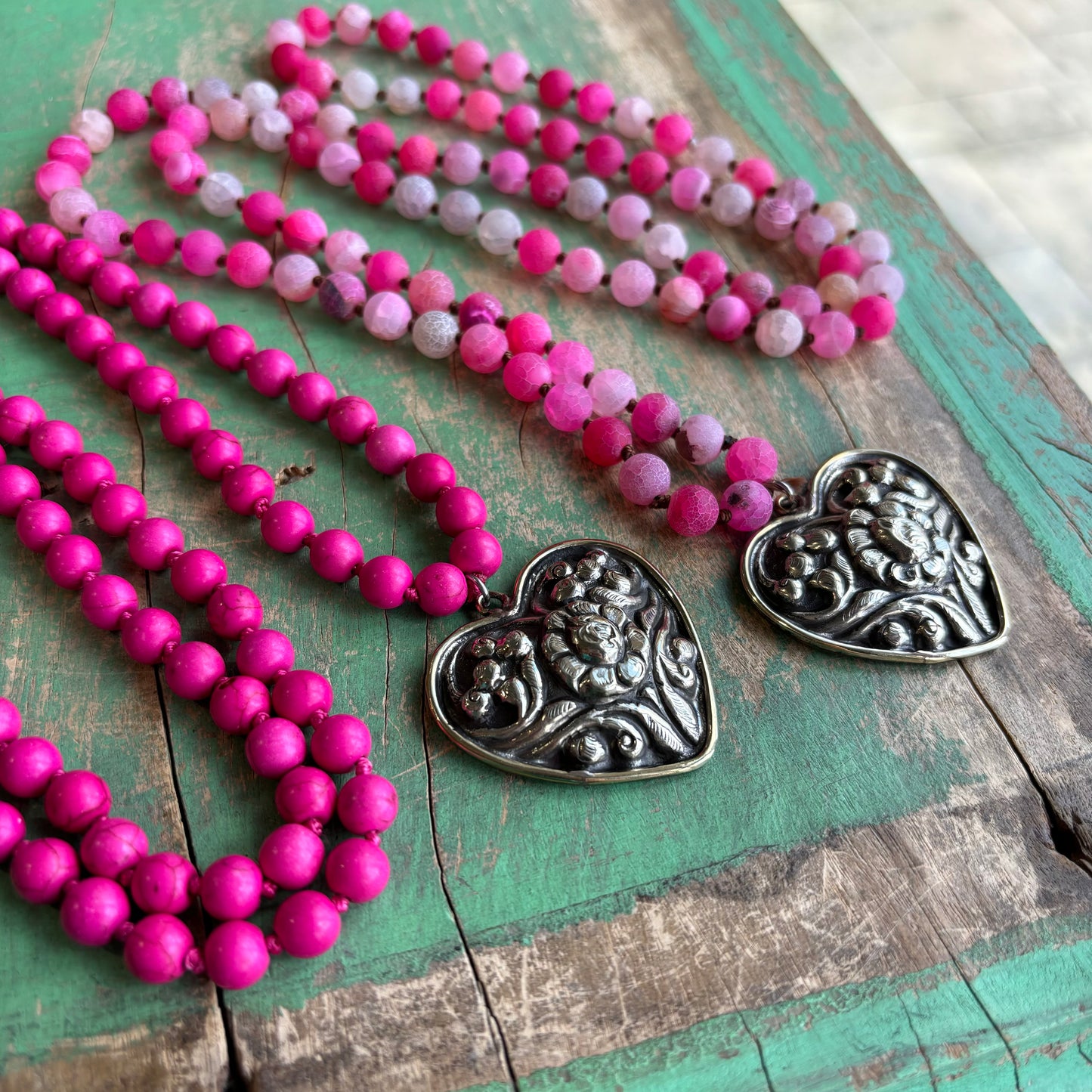 Lovely Pink Heart Necklace