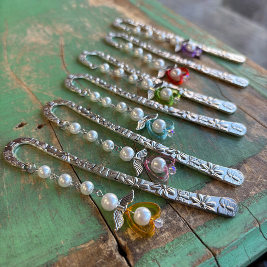 Pearl Heart Angel Bookmarks