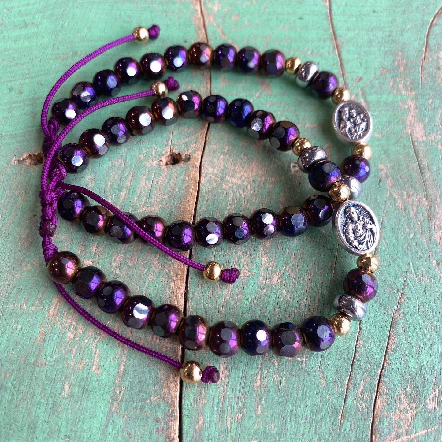 Perfectly Purple Scapular Bracelet