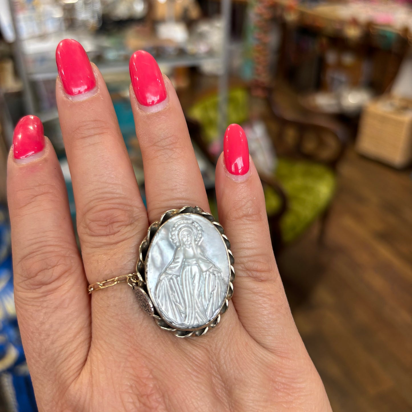 Our Lady of Grace Adjustable Ring