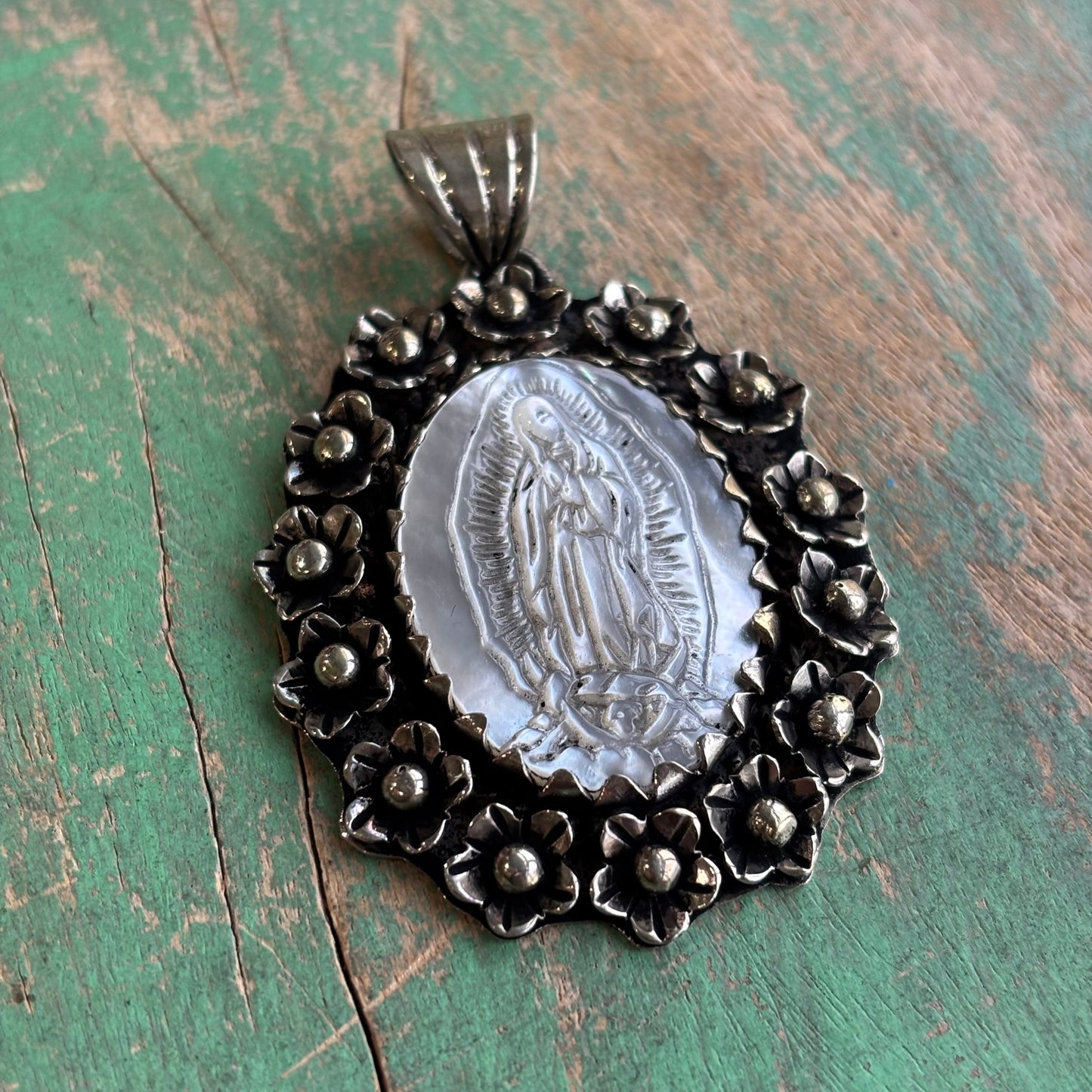 Blooming Mother Mary Shell Necklace or Ring or Pendant