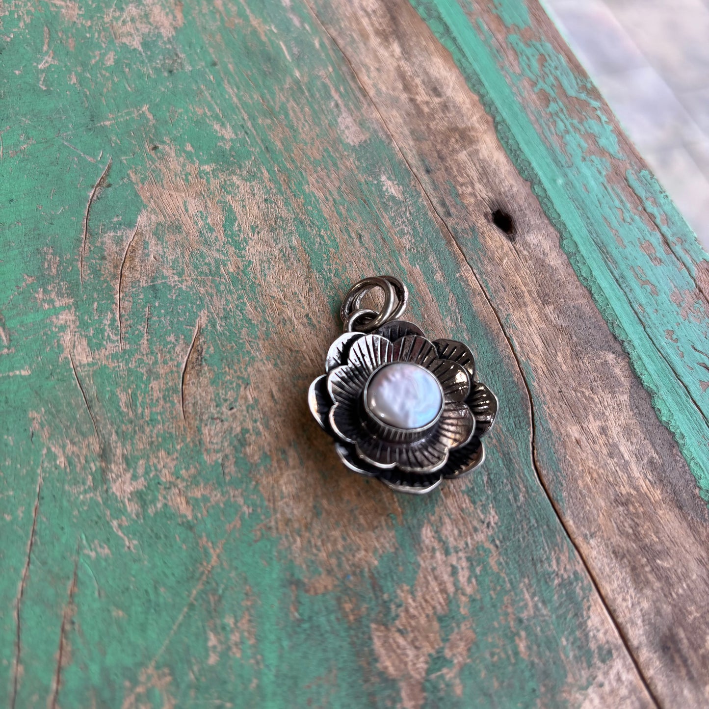 Peaceful Pearl Flower Necklace or Ring