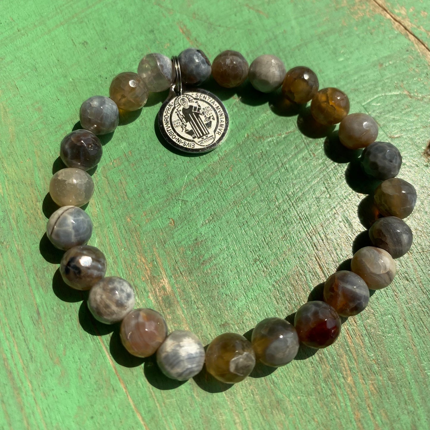 Grey Natural St Benedict Bracelet