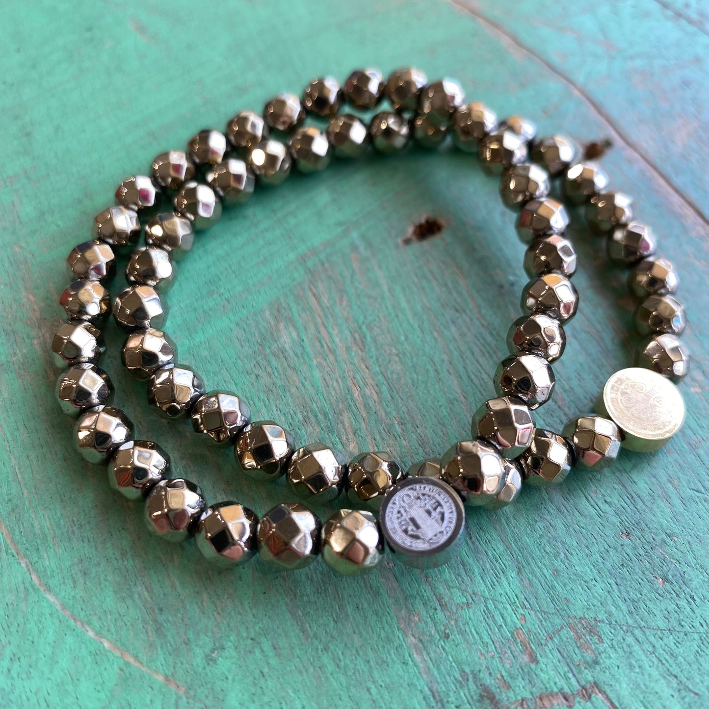 Hematite St Benedict Bracelet