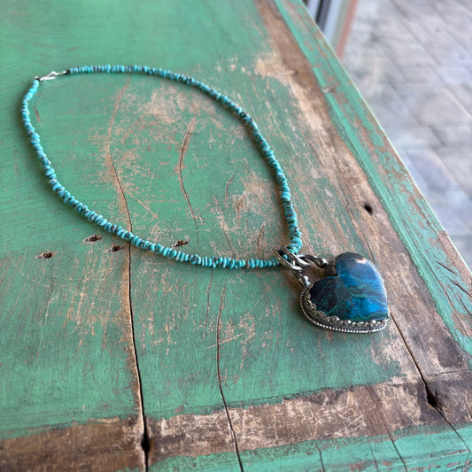 Tranquil Heart Chrysocolla Necklace