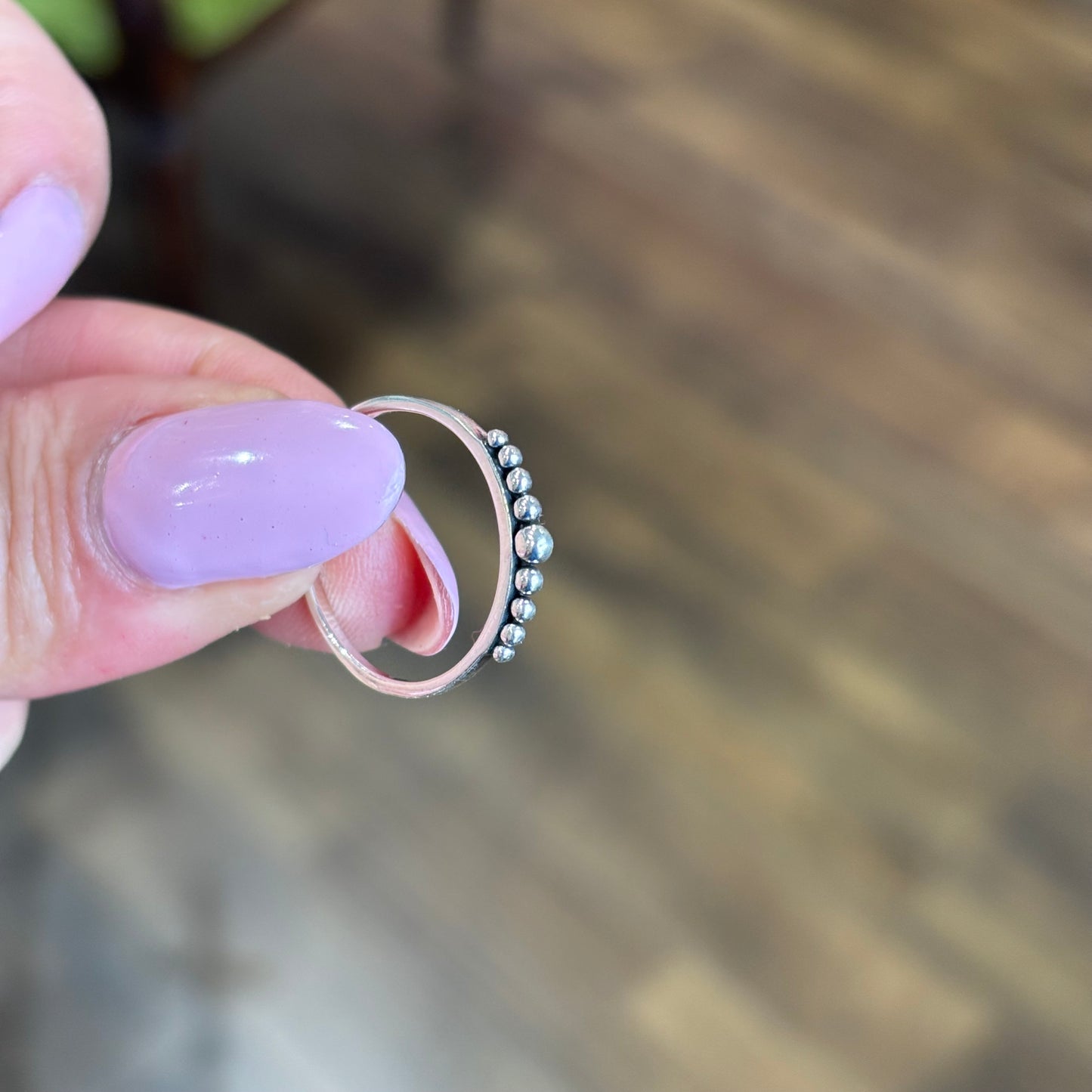 Sterling Silver Simple Dots Ring