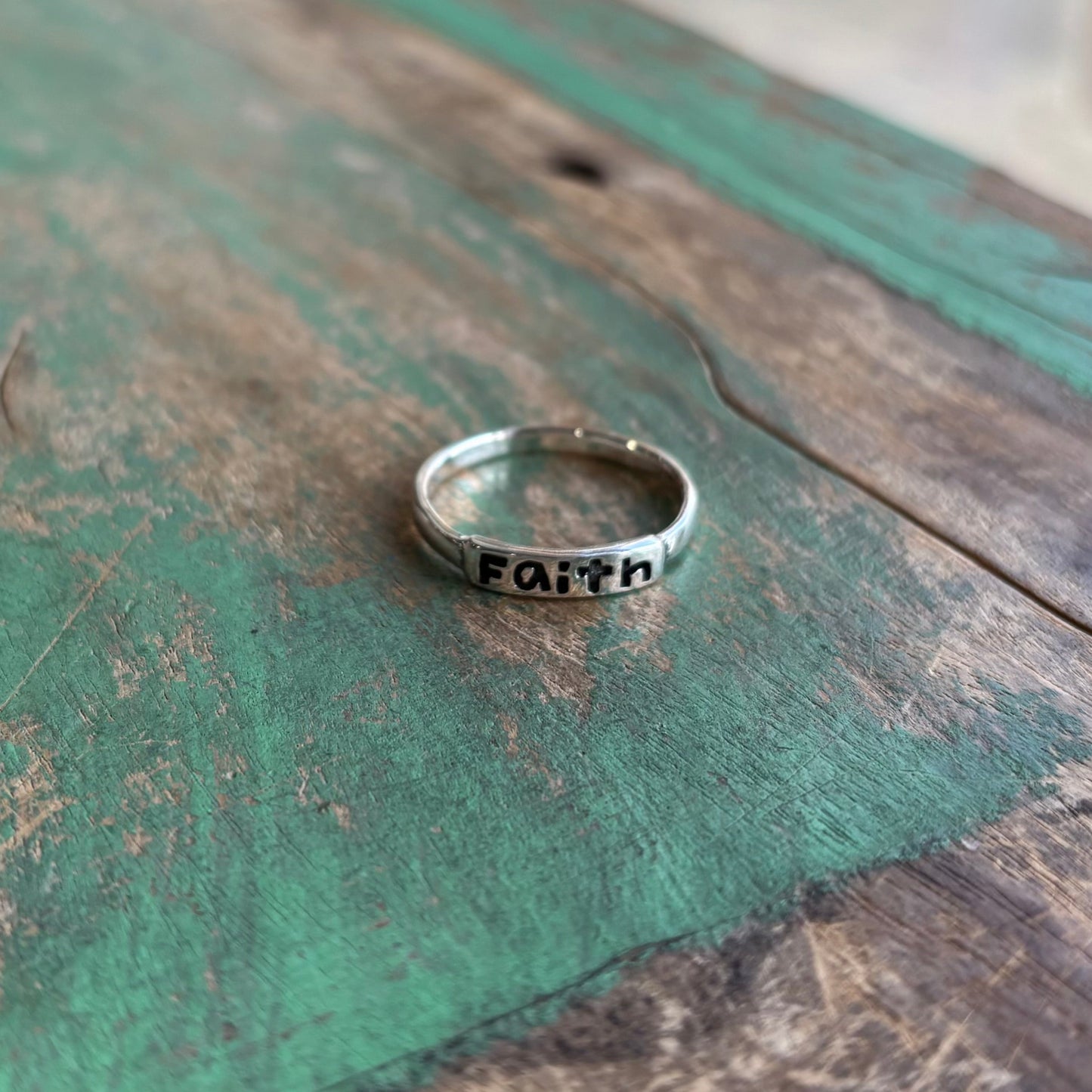 Sterling Silver Faith Ring