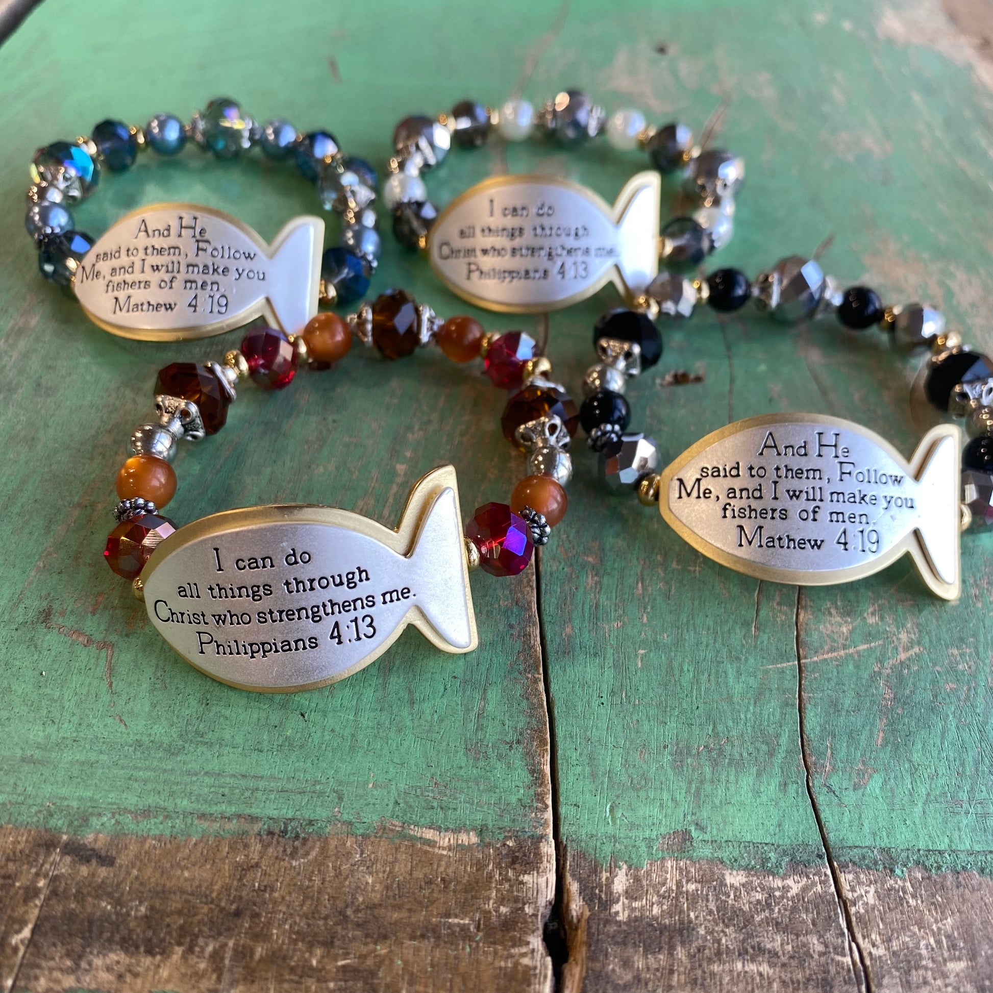 Scripture Fish Bracelets – Love and Honor Jesus