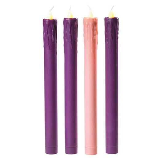 LED Advent Taper Candles