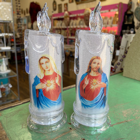 Sacred and Immaculate Heart Battery Operated Candles