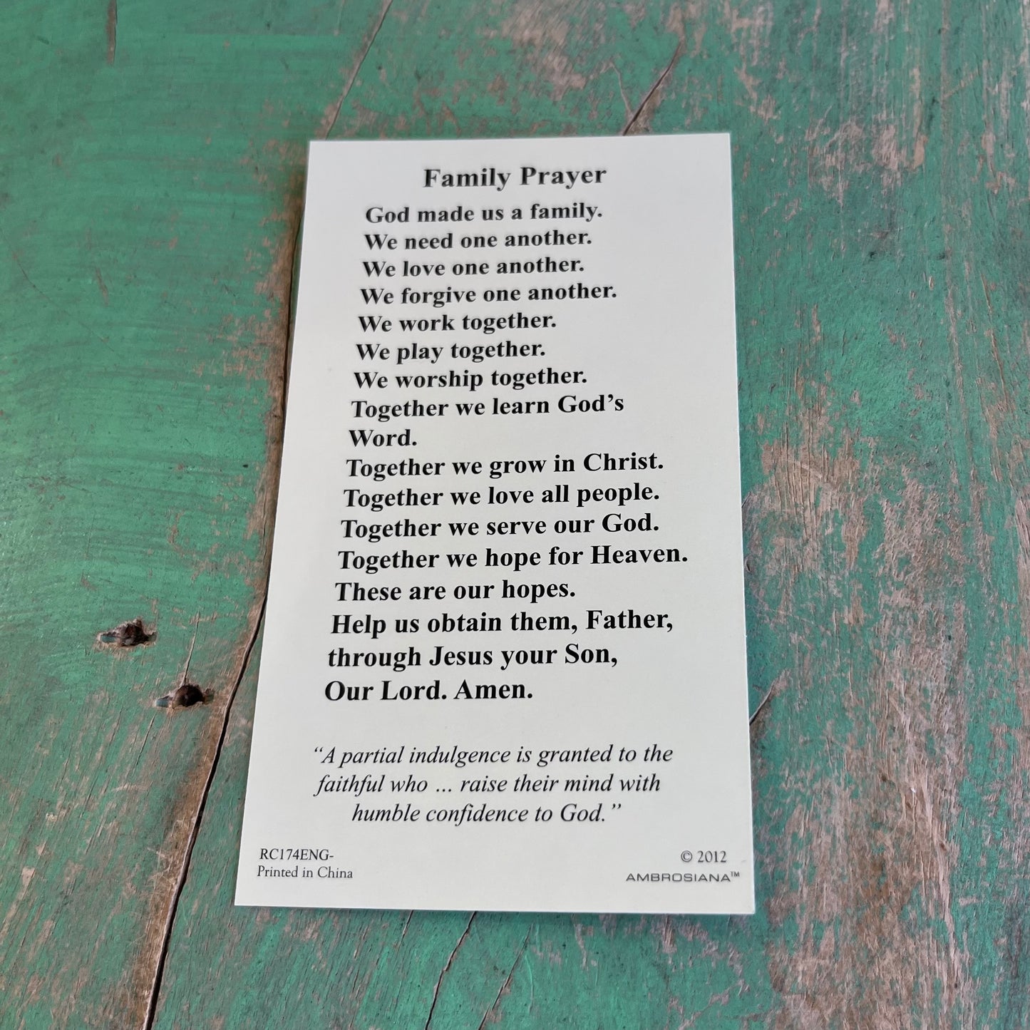 Card Stock Prayer Cards